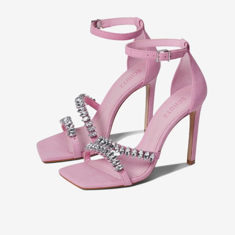 NEW IN BOX SCHUTZ pink crystal heels!!!